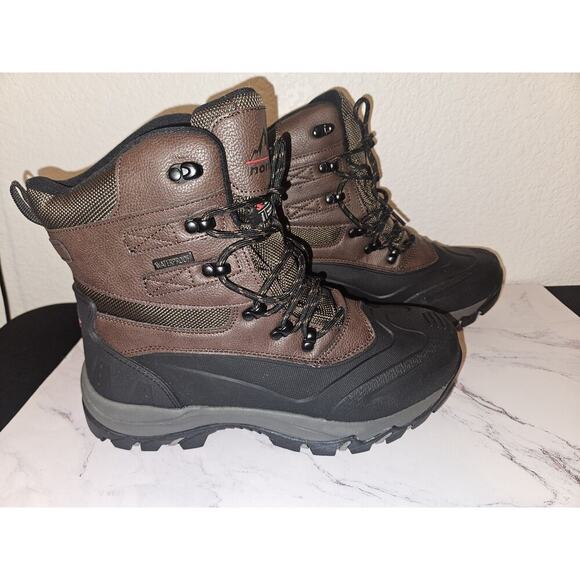 New! NORTIV 8 Men\'s Insulated Waterproof Rubber Sole Winter Snow Boot Size 9 main image 6